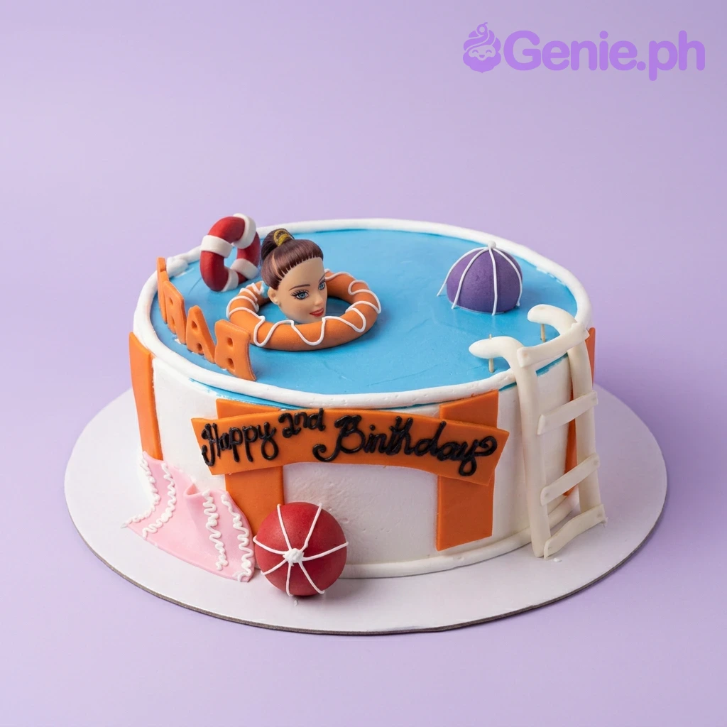 Swimming Pool Summer Cake Design