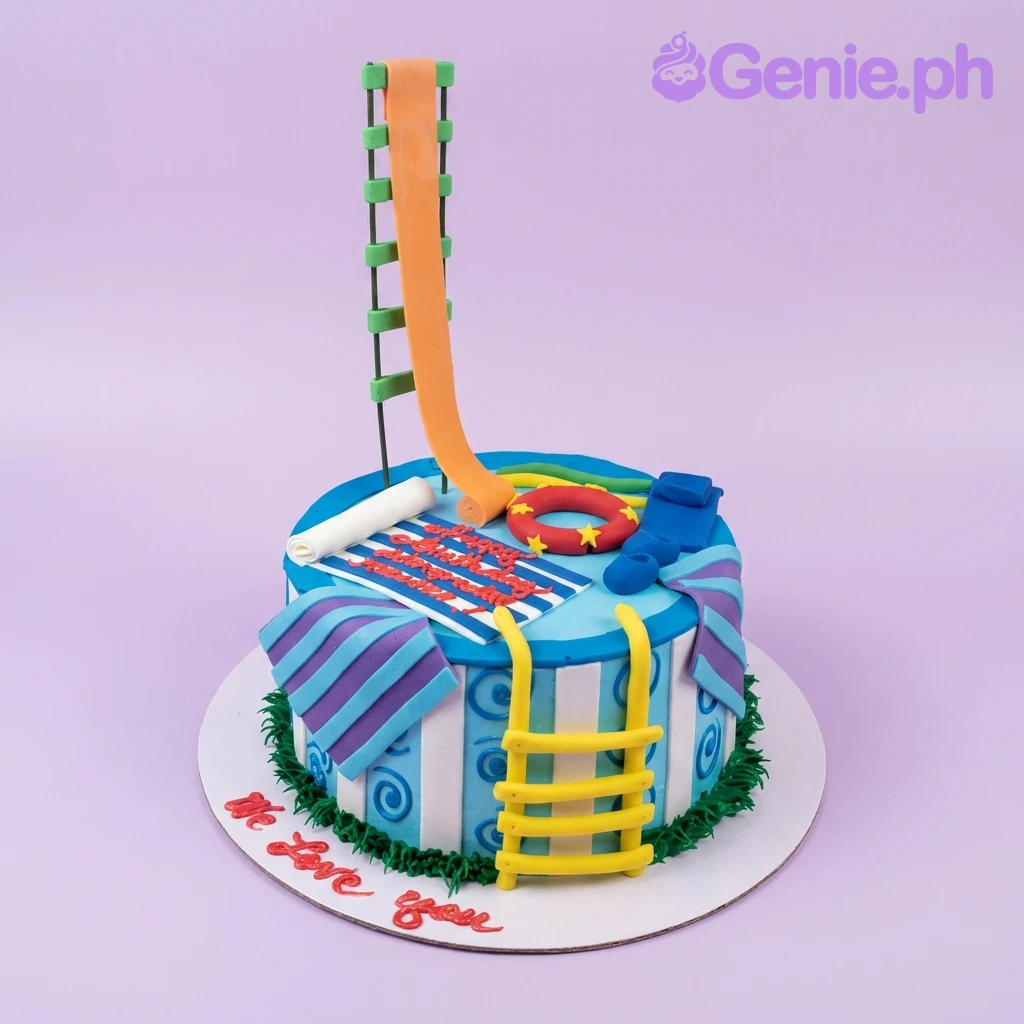 Swimming Pool Summer Cake Design