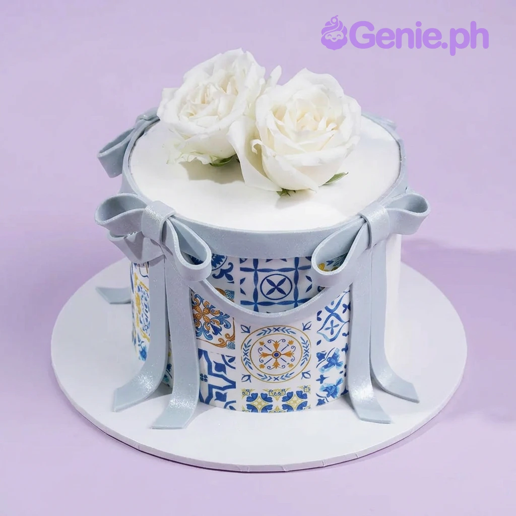 Tile Floral Suit Cake Design Tile Floral Suit Cake Design