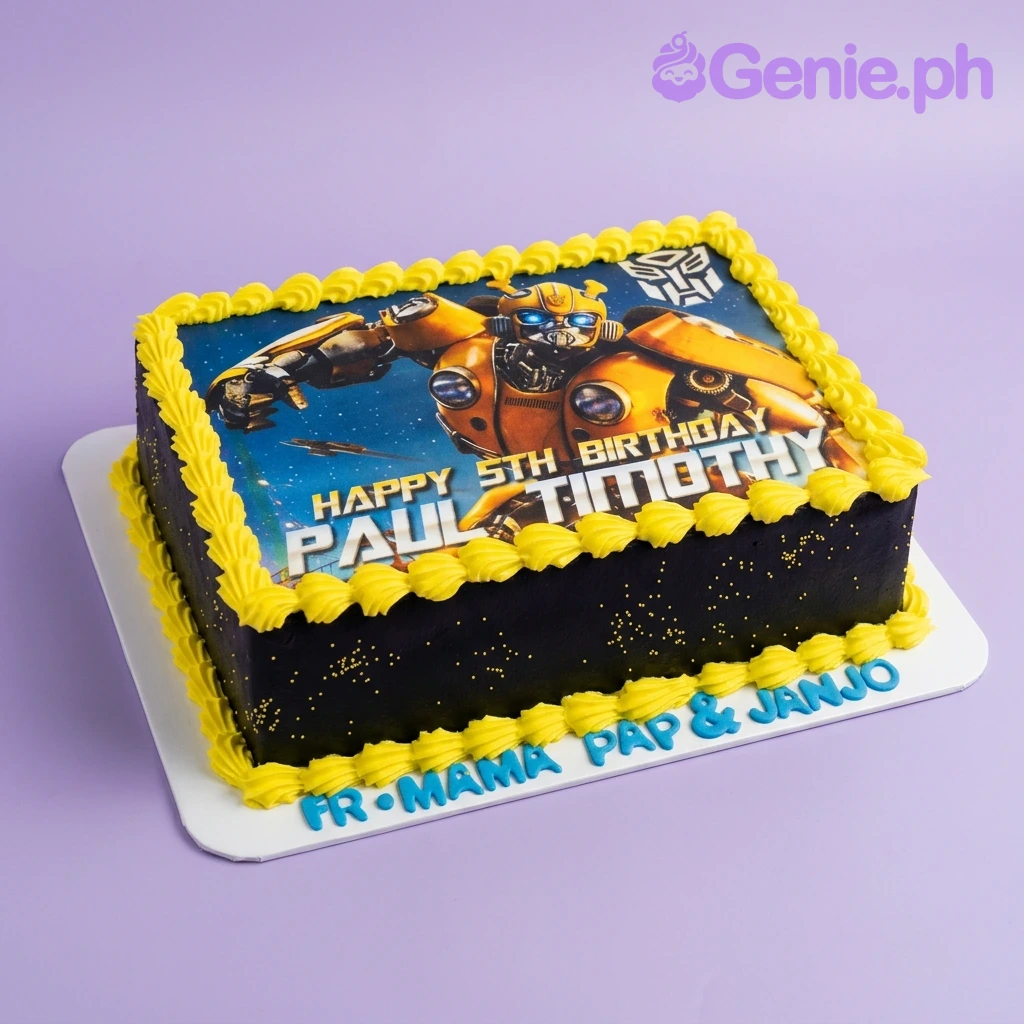 Transformers Bumblebee Cake