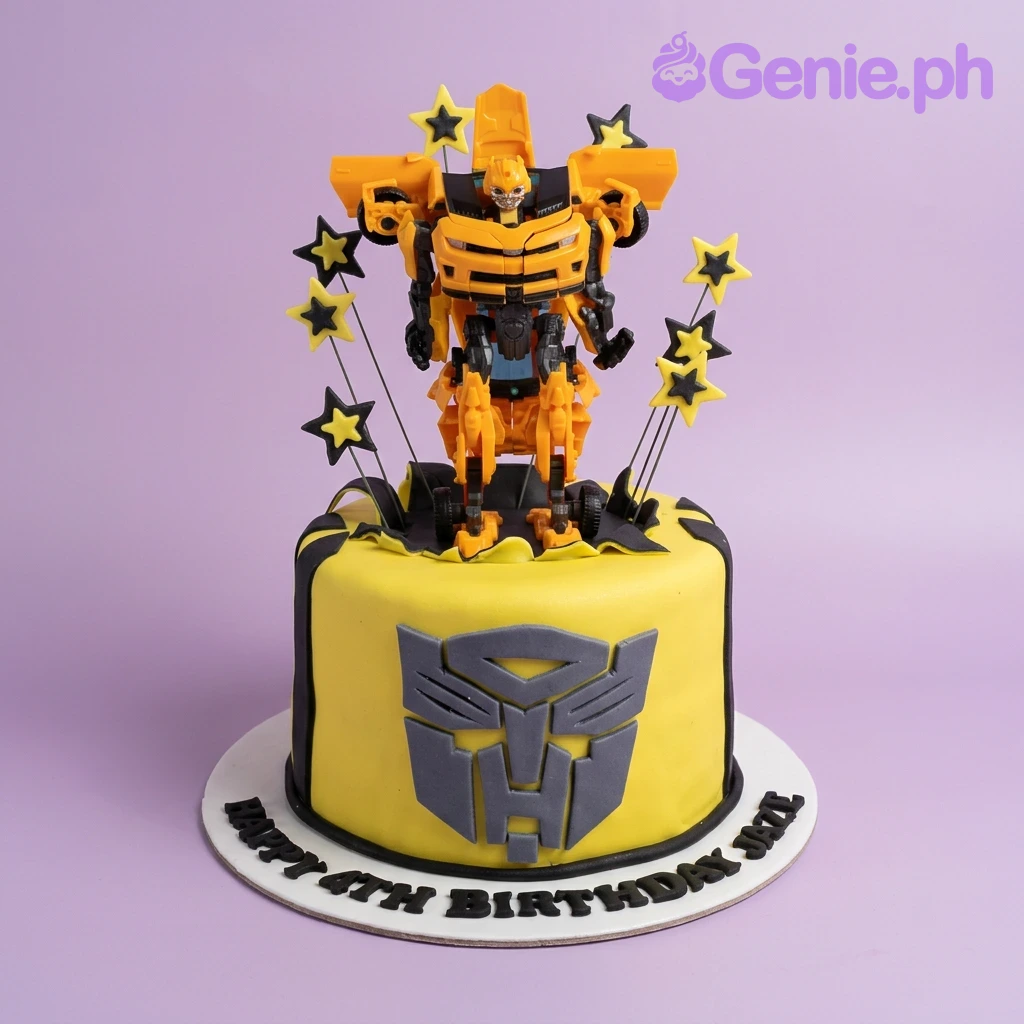 Transformers Bumblebee Cake