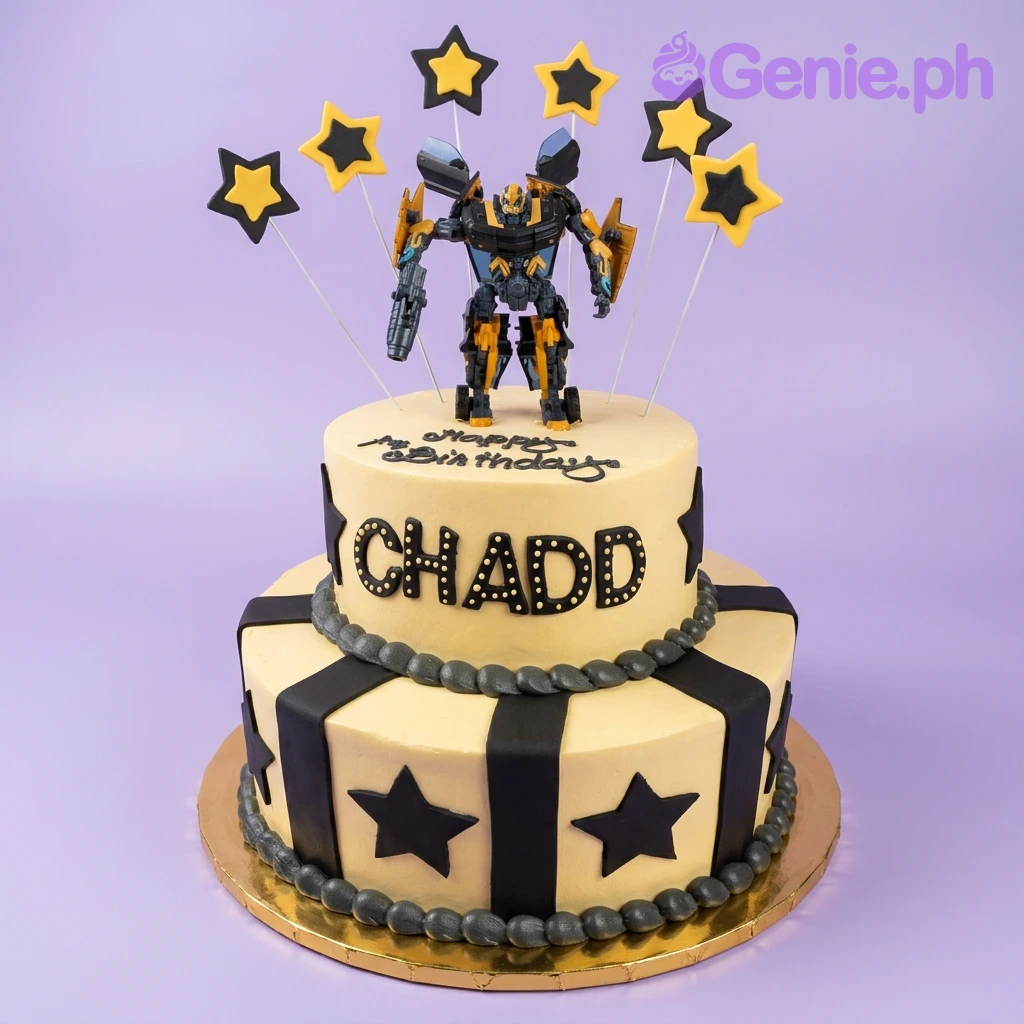 Transformers Bumblebee Cake