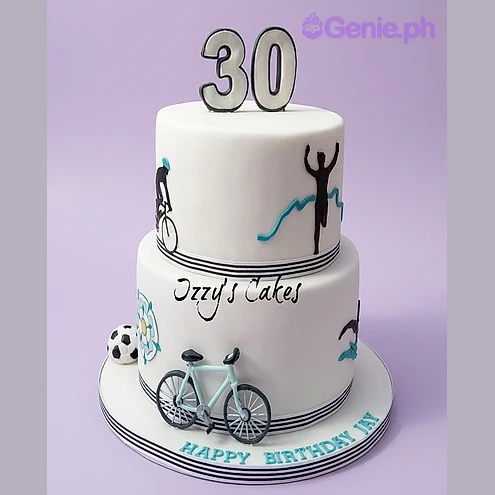 Triathlon Birthday Cake Design