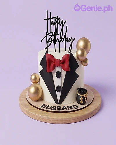 Tuxedo Husband Money Cake Design