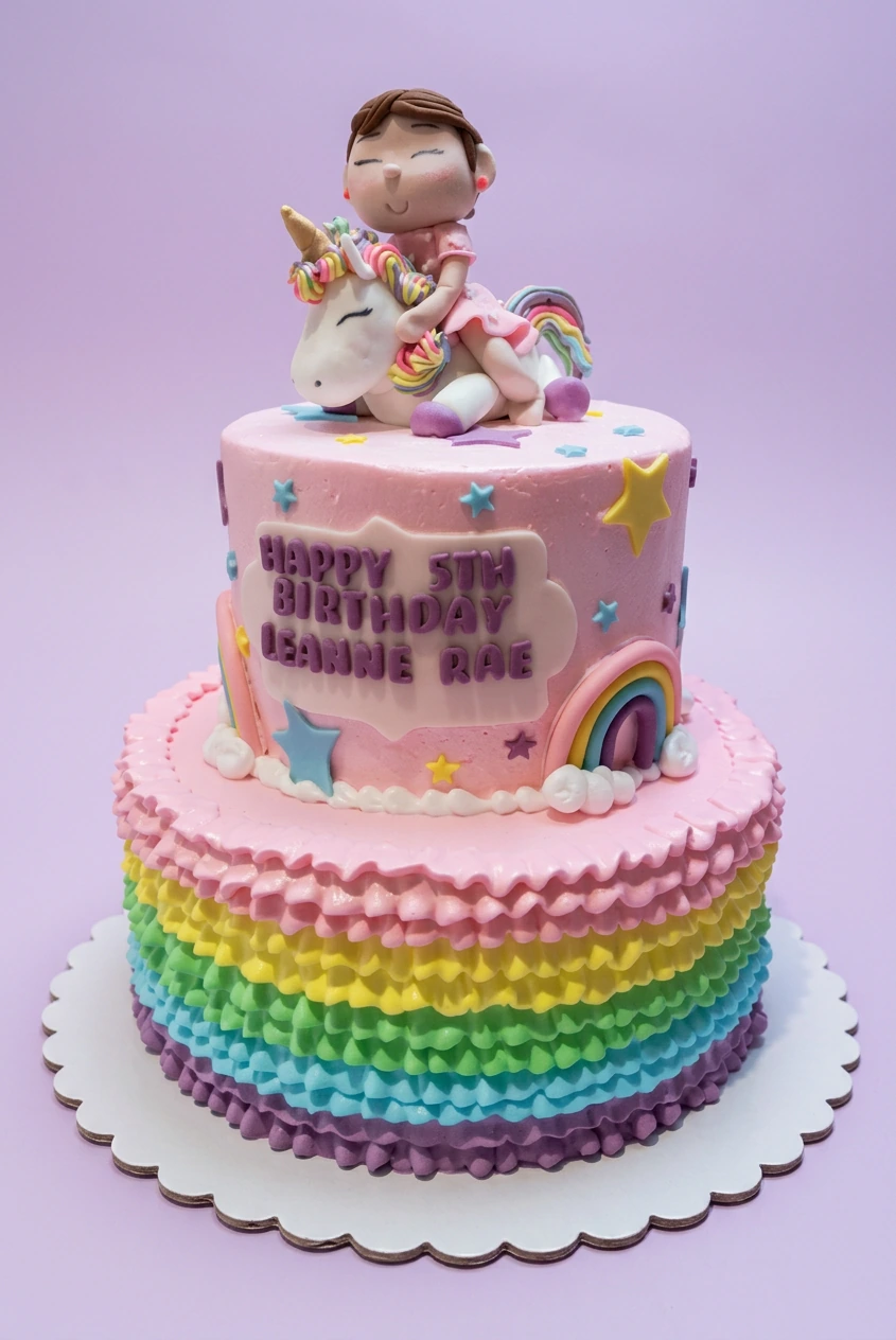 Unicorn Raindeer Cake Design