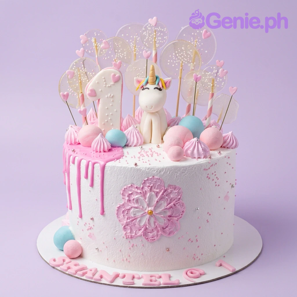 Unicorn Wild One Cake Design
