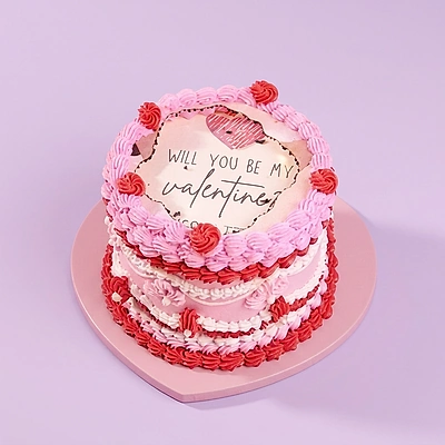 Valentine Burn Away Valentines Day Cake Design