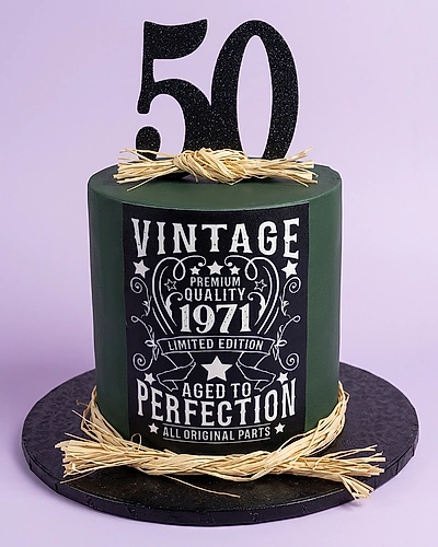 Vintage 1971 Labubu Cake Design
