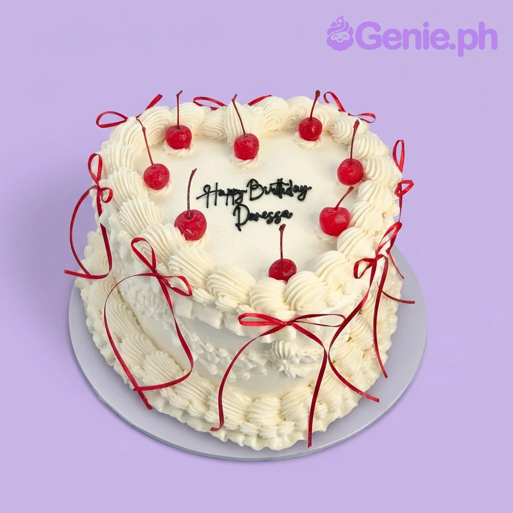 Vintage Heart Cherry Cake Vintage Heart Cherry Cake