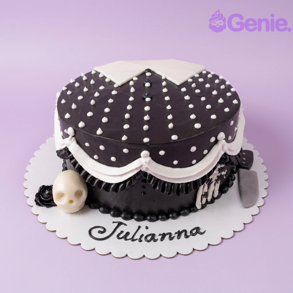 Wednesday Addams Cake