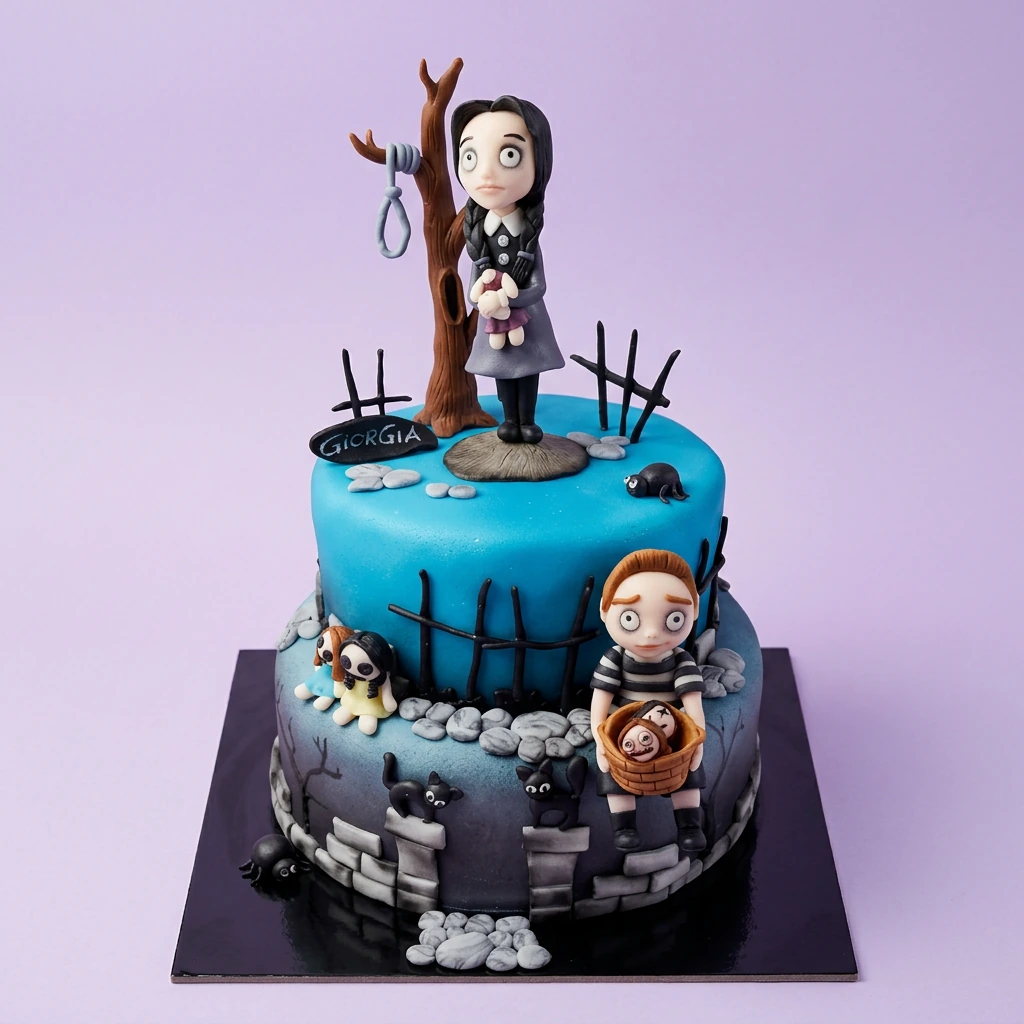 Wednesday Addams Wedding Cake Design Wednesday Addams Wedding Cake Design