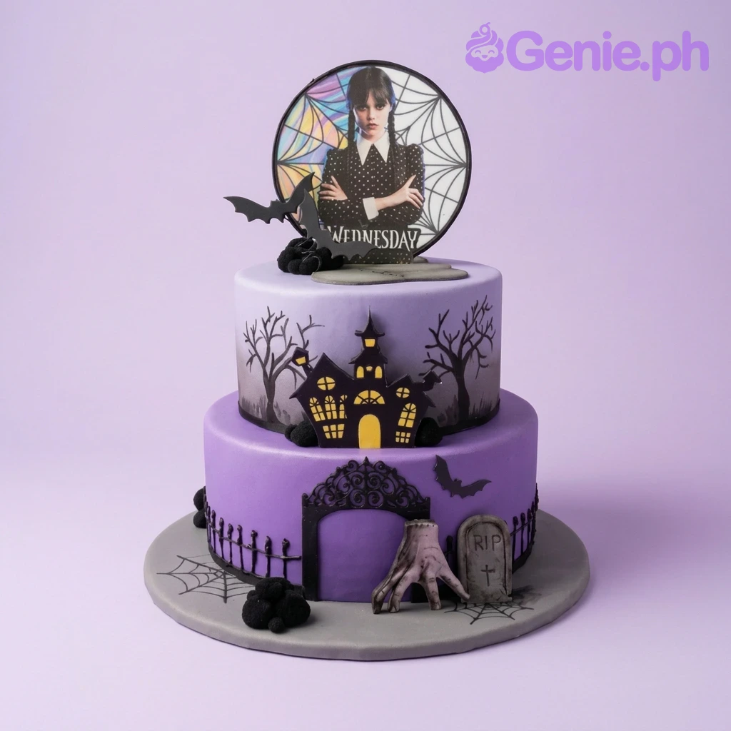 Wednesday Addams Cake