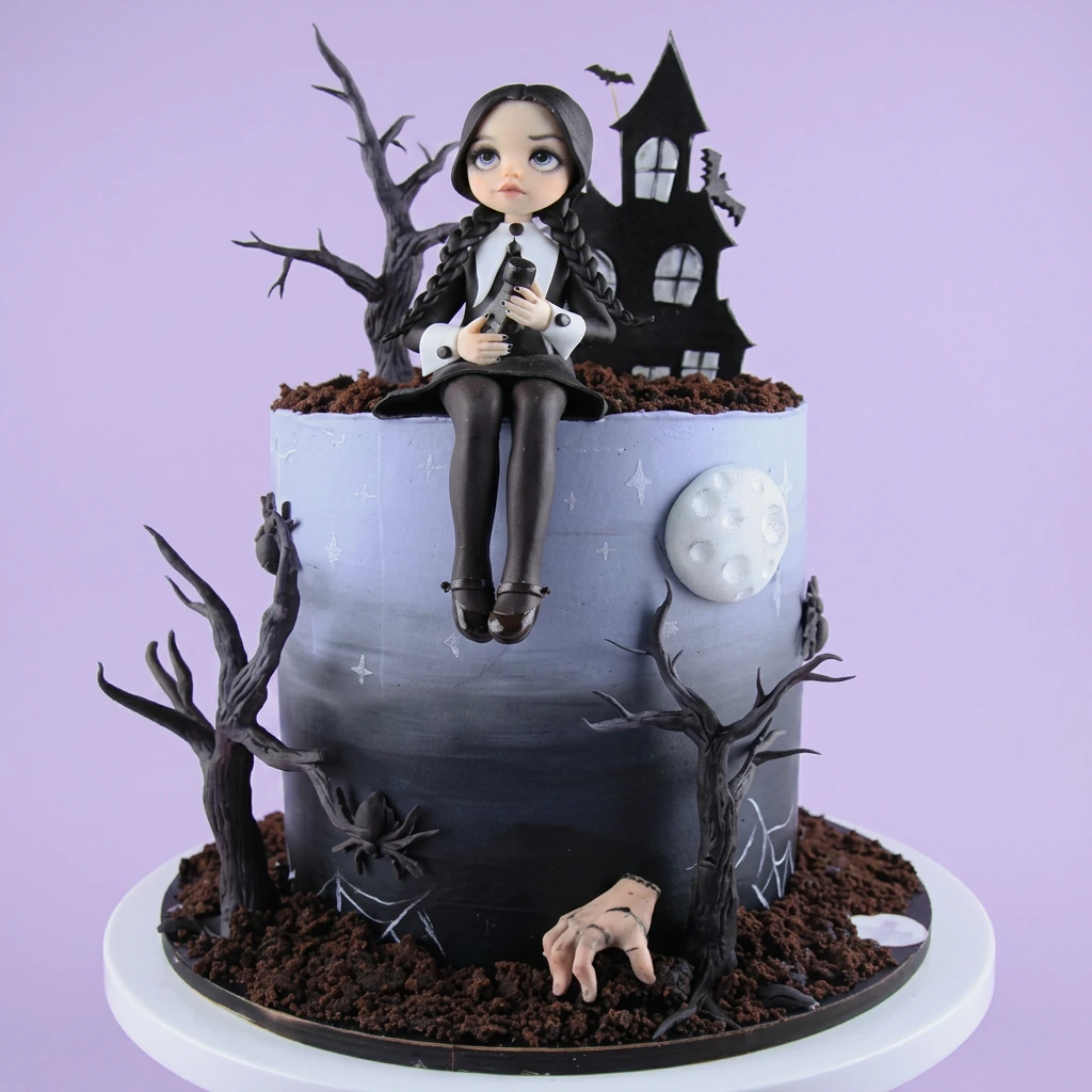 Wednesday Addams Wedding Cake Design Wednesday Addams Wedding Cake Design