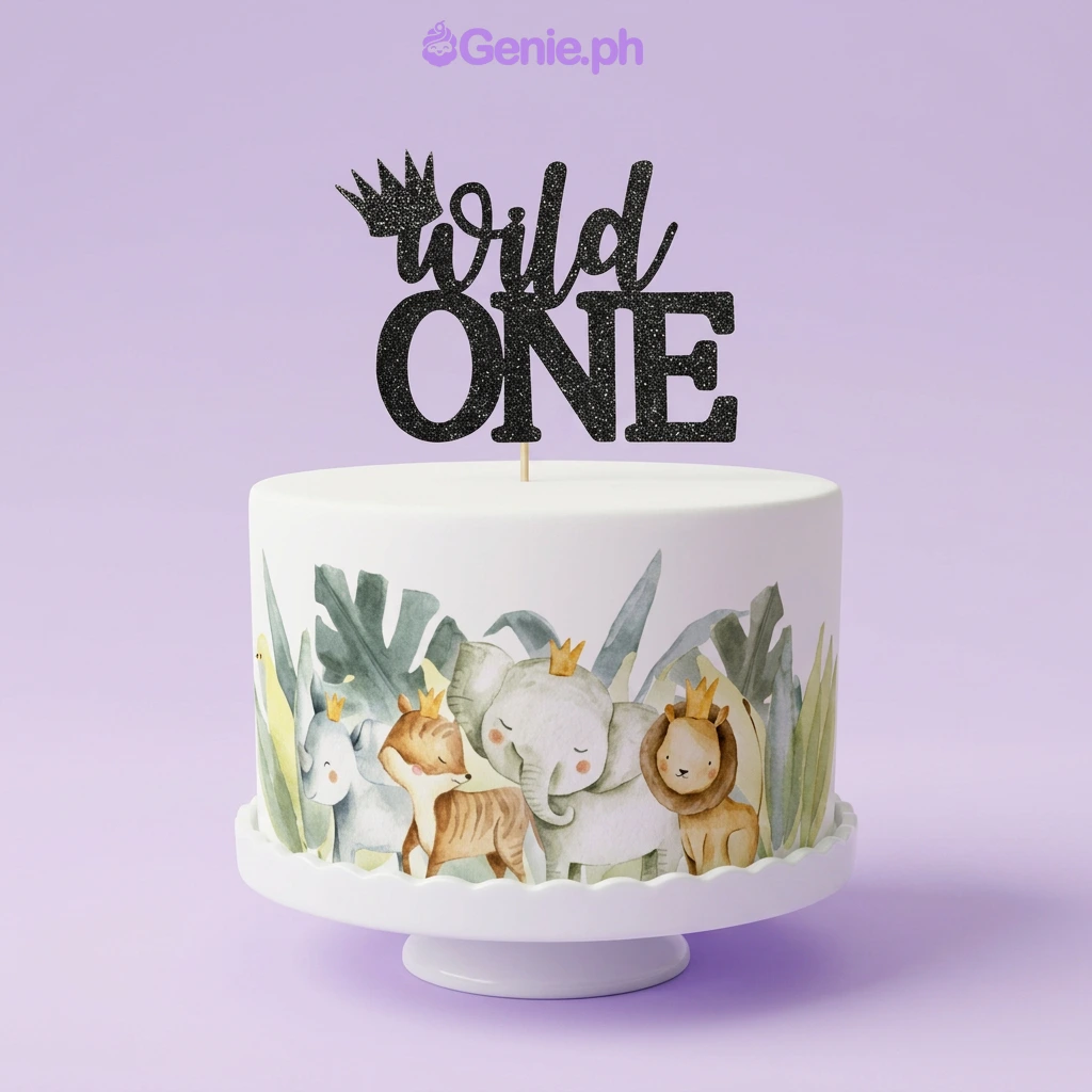 Wild One Safari Cake