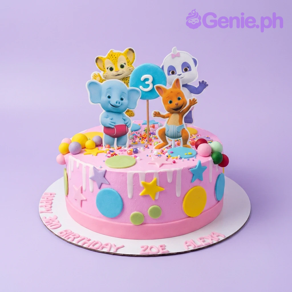 Word Party Fifty Cake Design