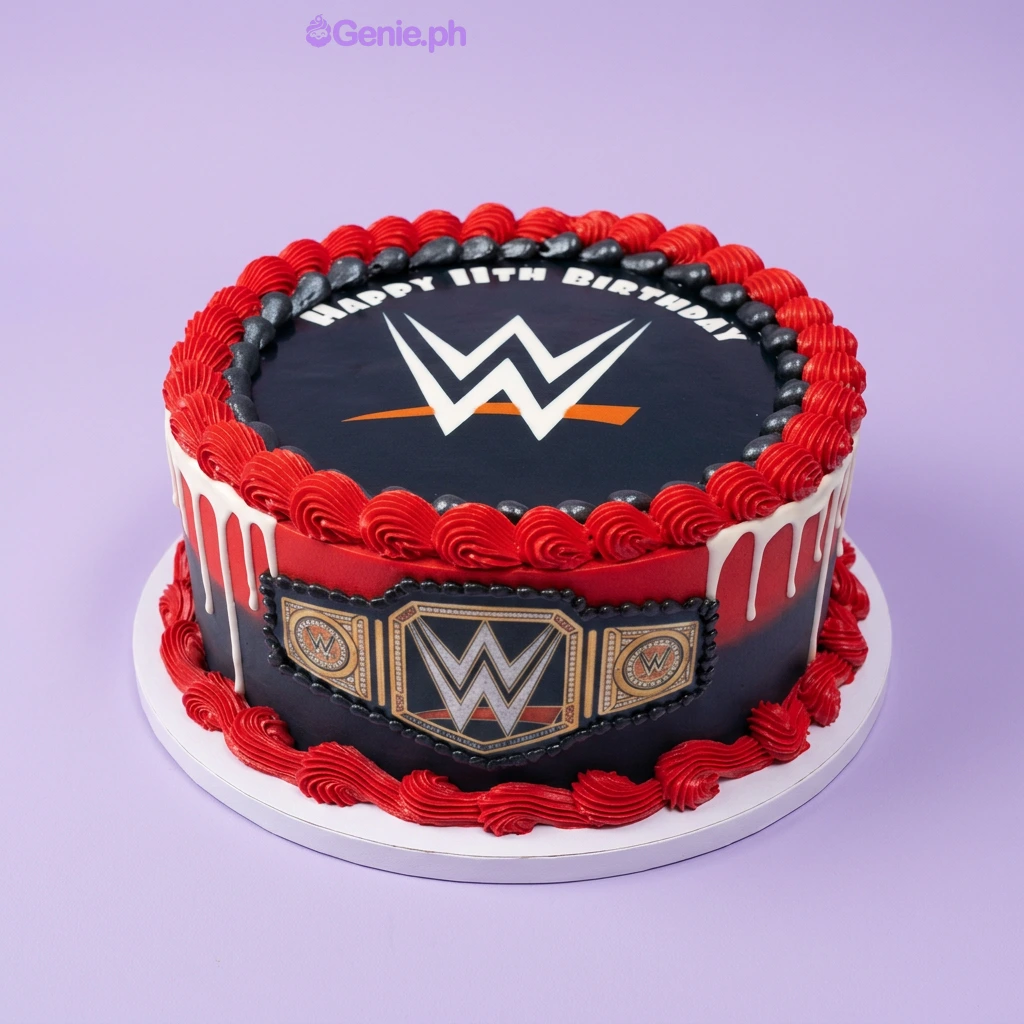 Wwe Birthday Drip Cake Design