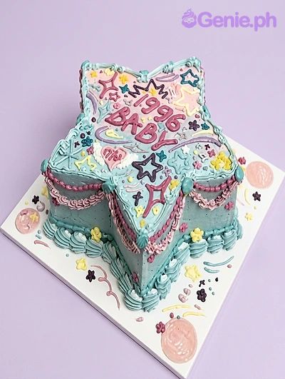 Y2k Star Doodle Cake Design Y2k Star Doodle Cake Design