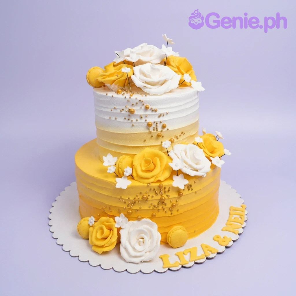 Yellow Floral Yellow Cakes Cake Design