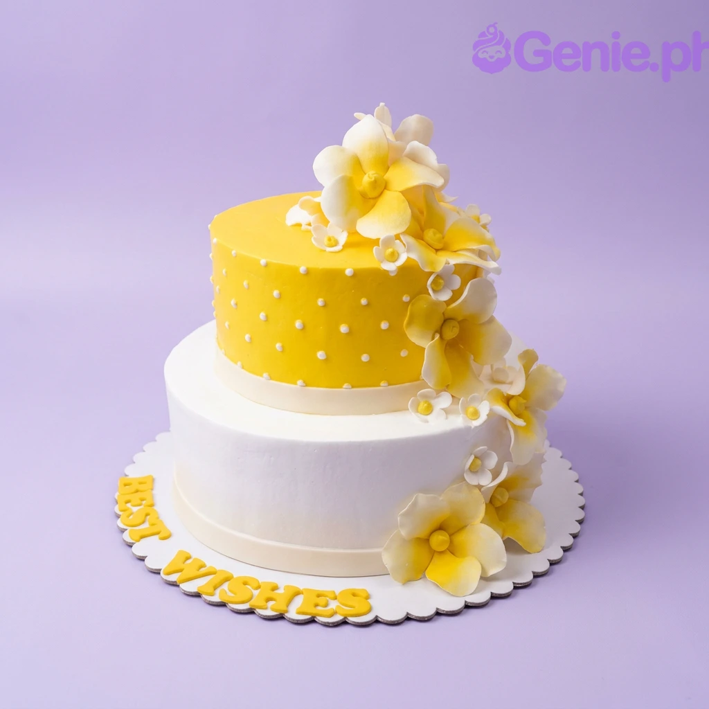 Yellow Floral Yellow Cakes Cake Design