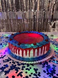 Red Drip Cake