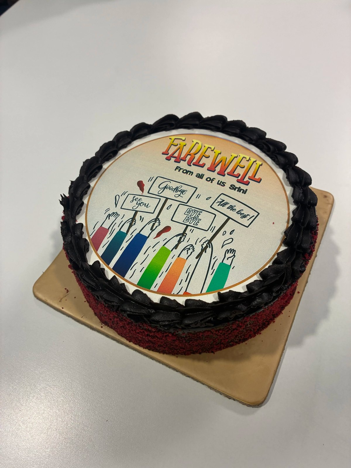 Custom Farewell Cake Design