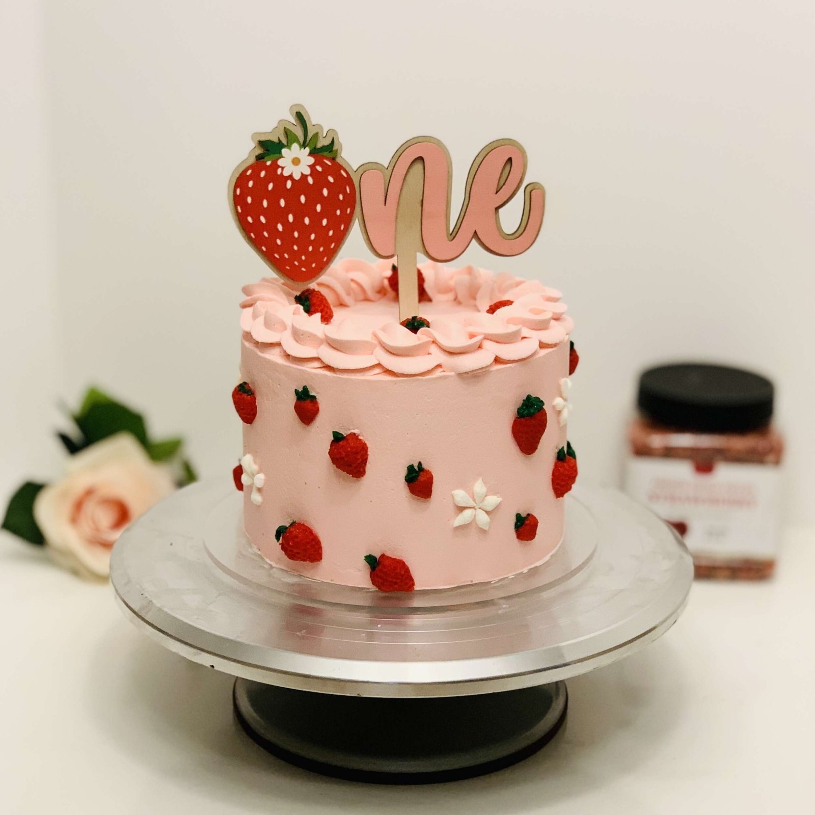 Strawberry One Cake Strawberry One Cake