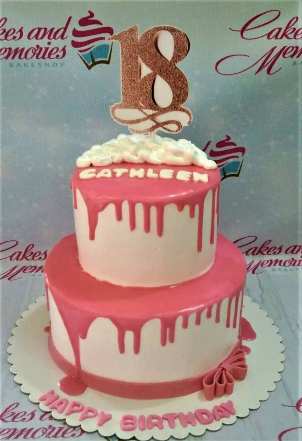 18th Birthday Candy Drip Cake Design