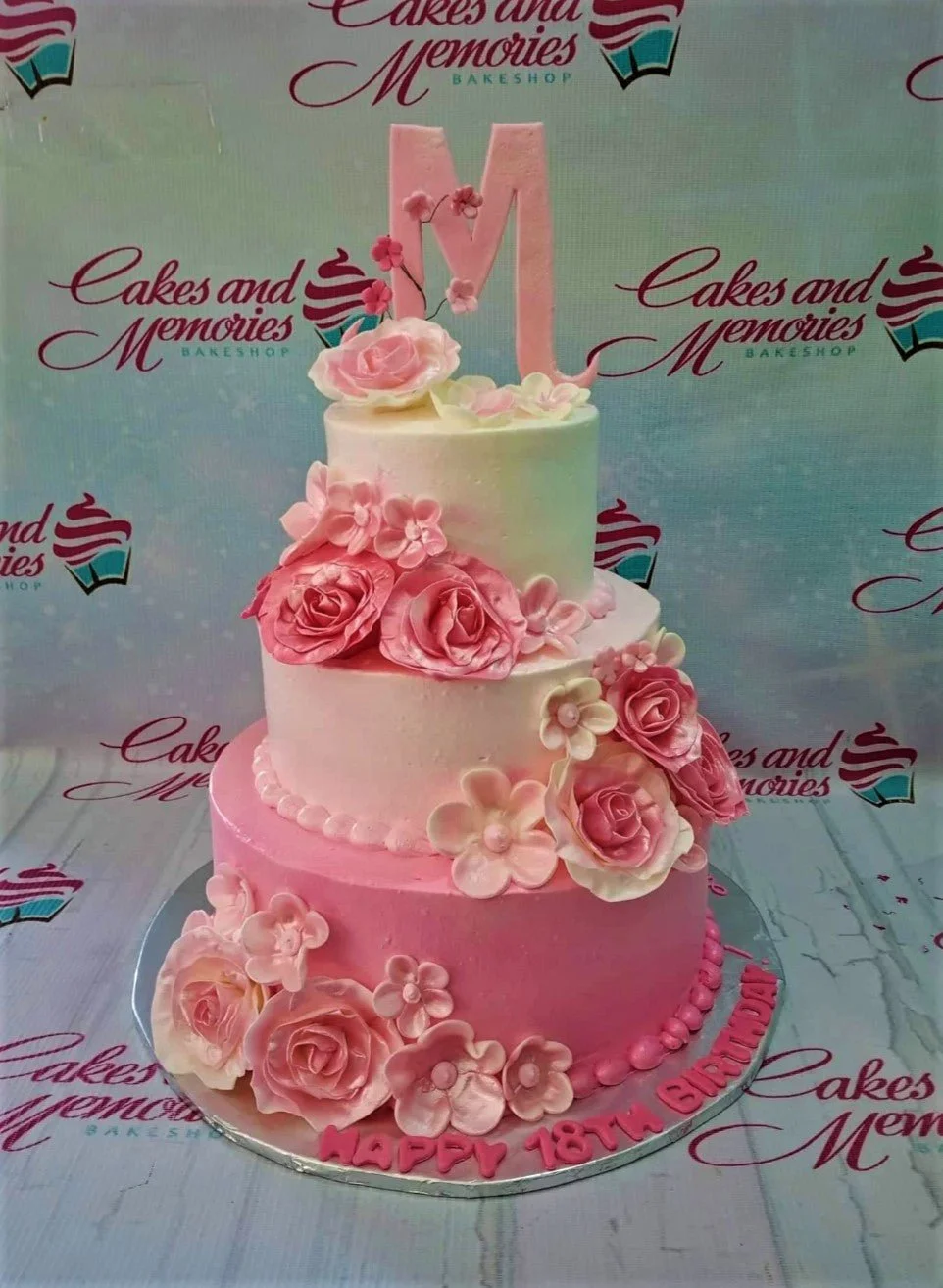 18th Birthday Cherry Blossom Cake Design