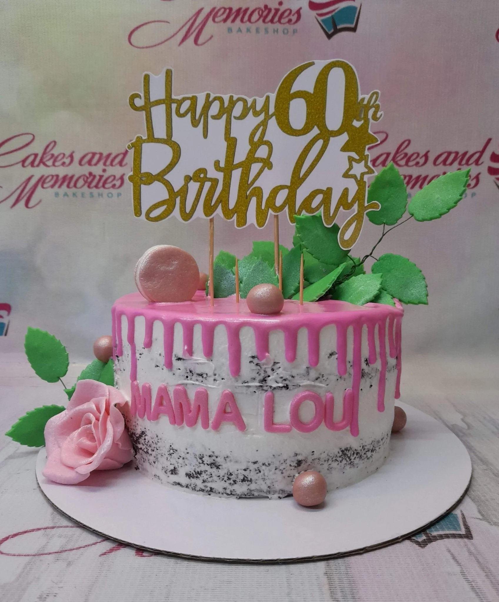 60th Birthday Sew Cake Design