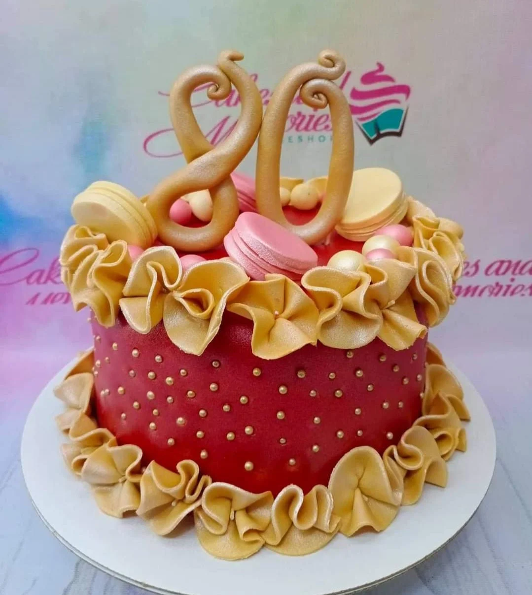 80th Birthday 80'S Cake Design
