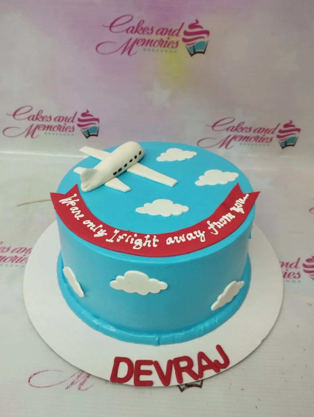 Airplane Farewell Cake Design