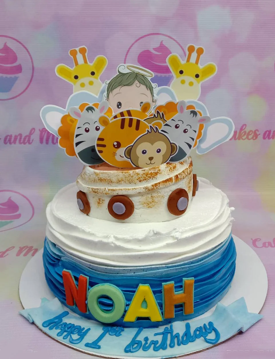 Animal Theme Anime Cake Design
