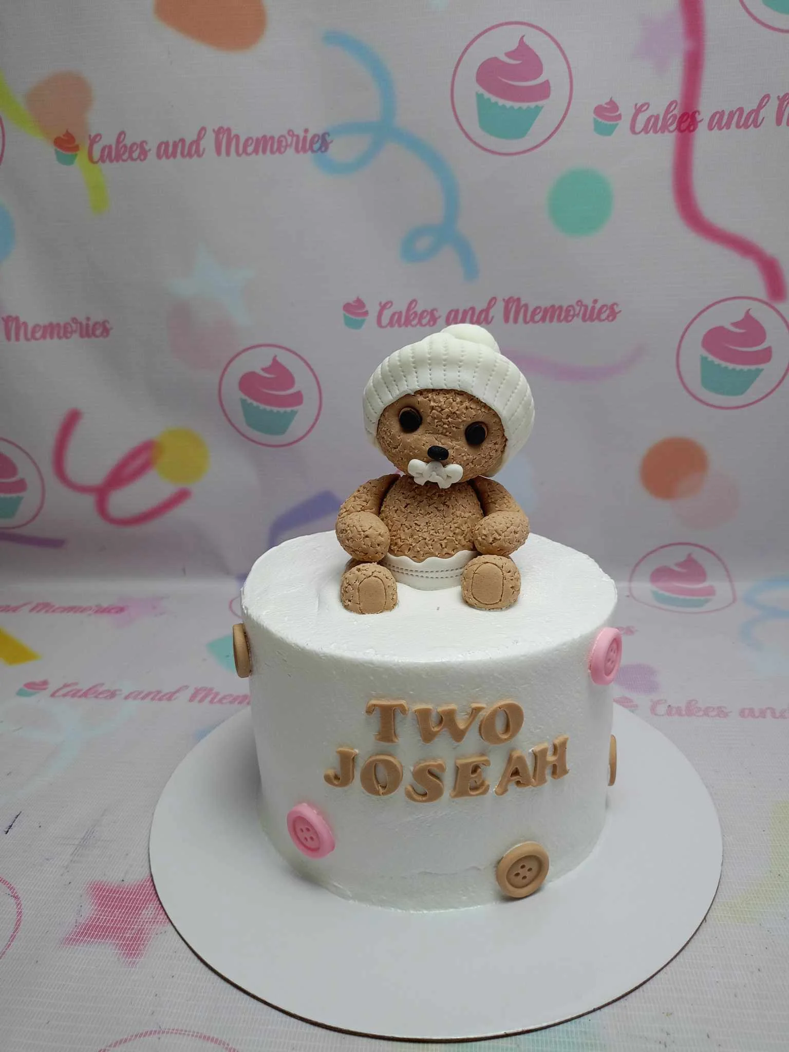 Baby Bear Camping Cake Design