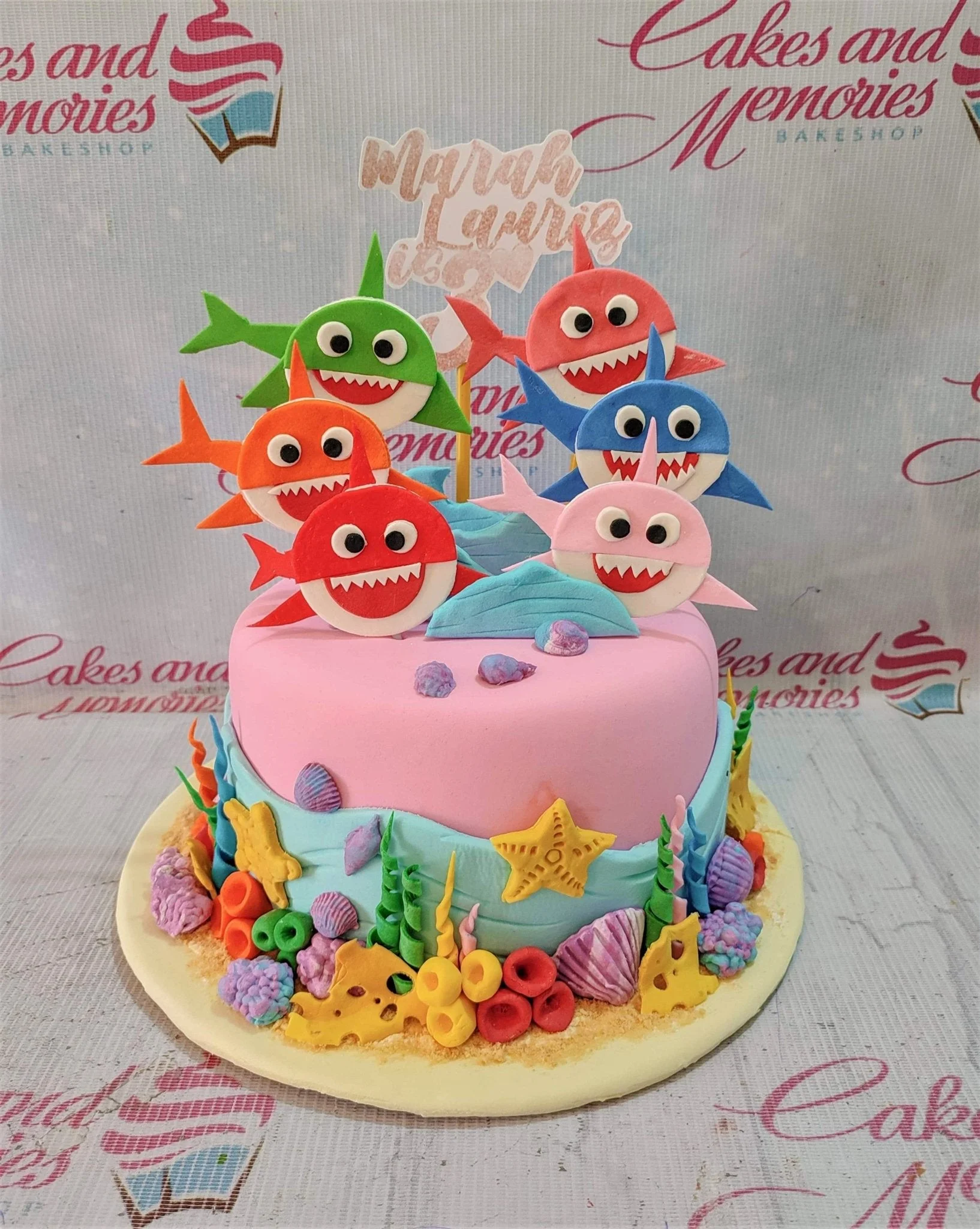 Baby Shark Skater Cake Design