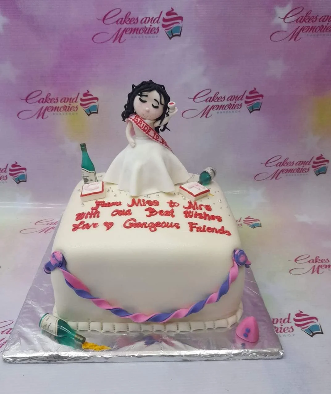 Bachelorette Bride Cake Design