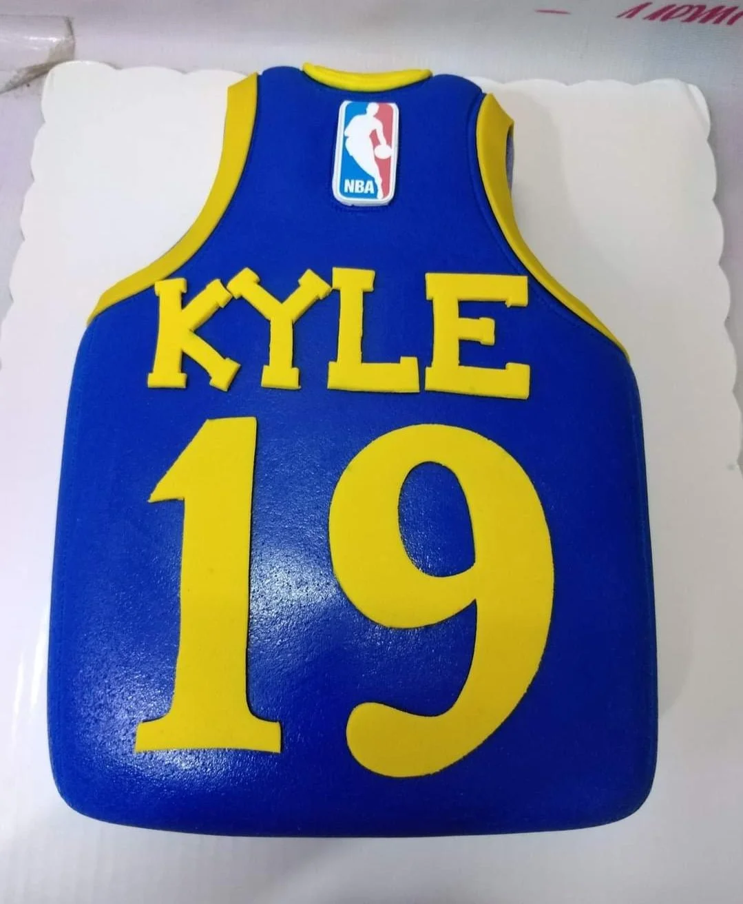 Basketball Jersey Golden Ball Cake Design