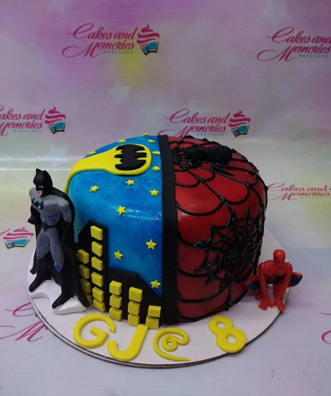 Batman Spiderman Cake