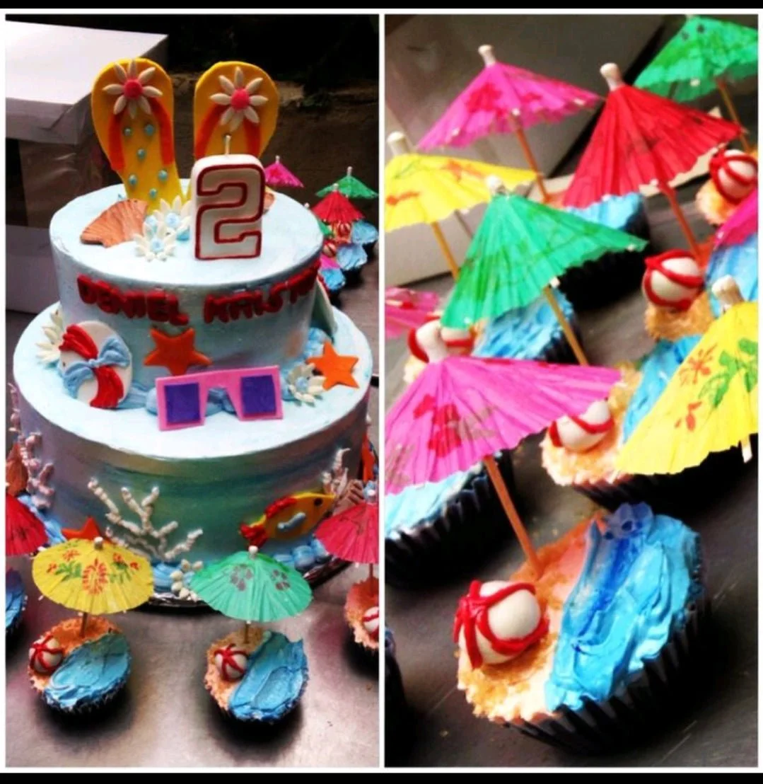 Beach Gacha Life Cake Design