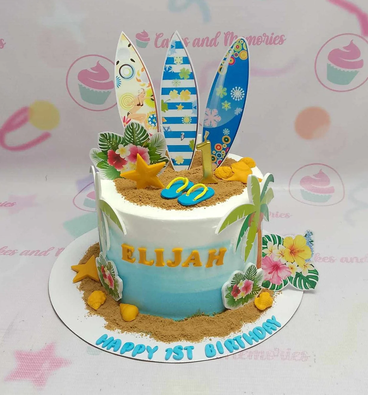 Beach Surfboard Cake