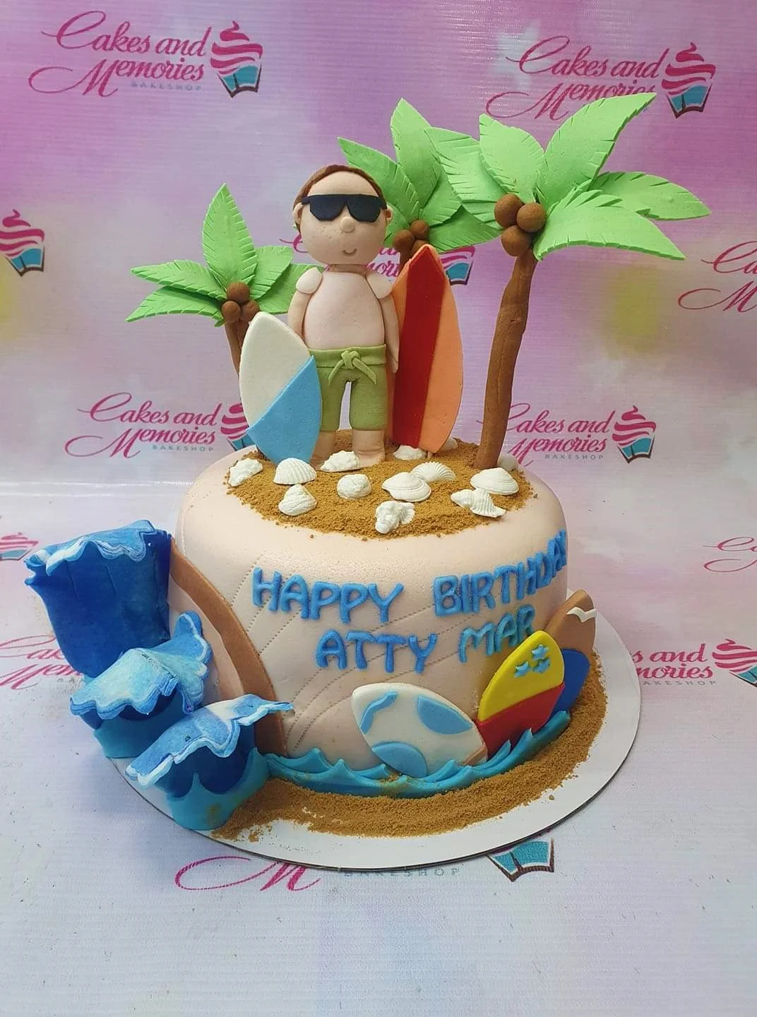 Beach Surfer Cake