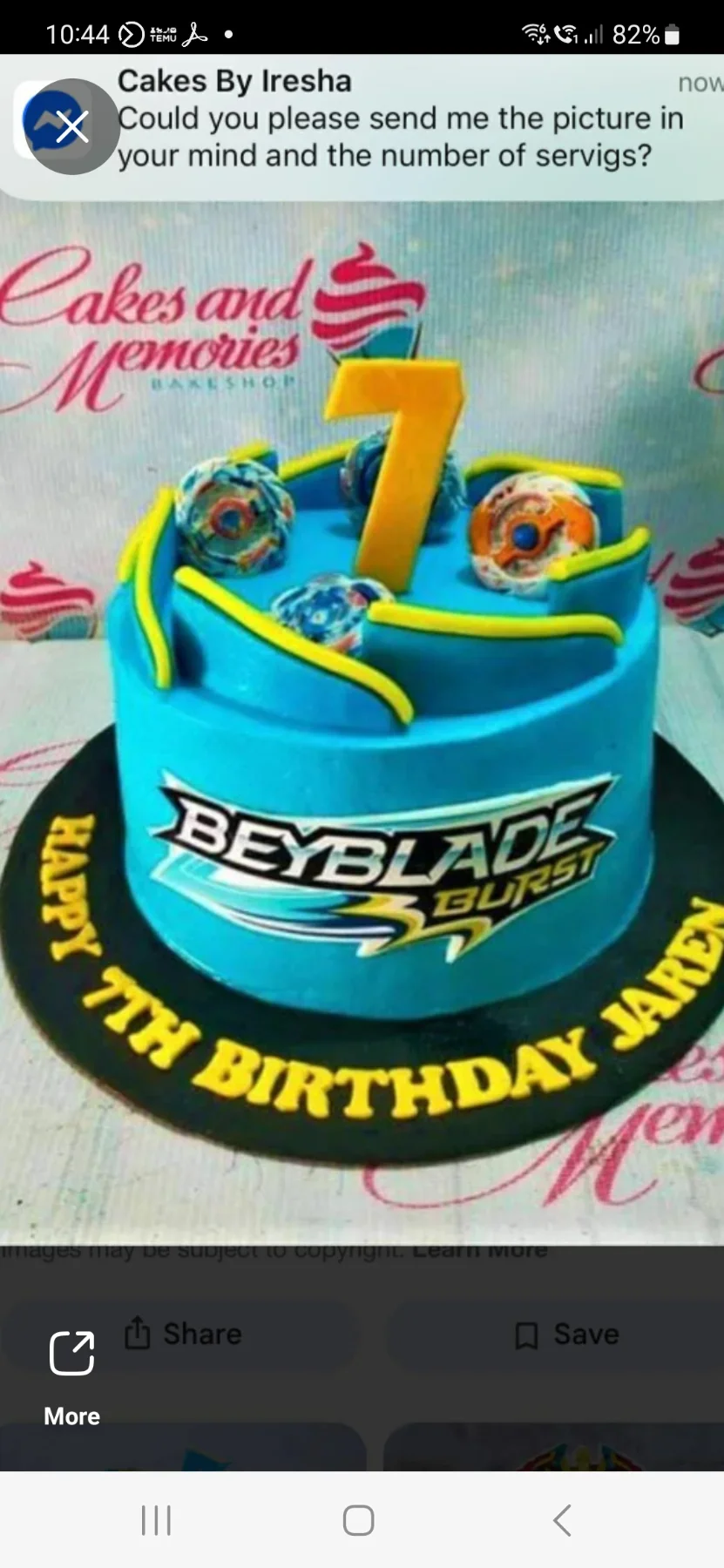 Beyblade Burst Cake