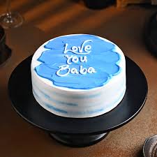 blue Baba 1 Tier - blue theme with abstract blue icing spread on top blue Baba 1 Tier - blue theme with abstract blue icing spread on top
