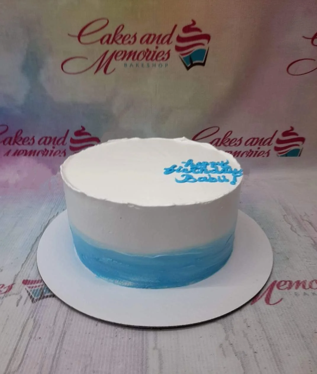 Blue Minimalist Cake