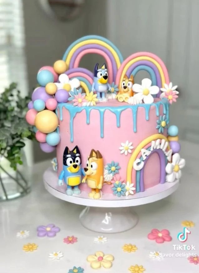 Bluey Fire Fighter Cake Design