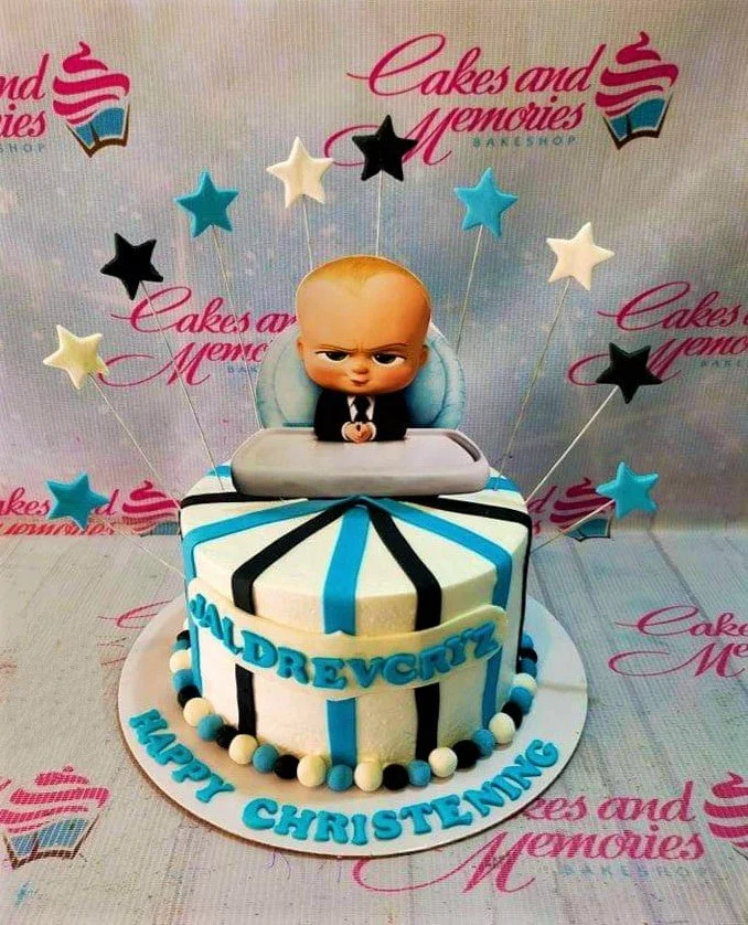 Boss Baby Christening Angel Cake Design