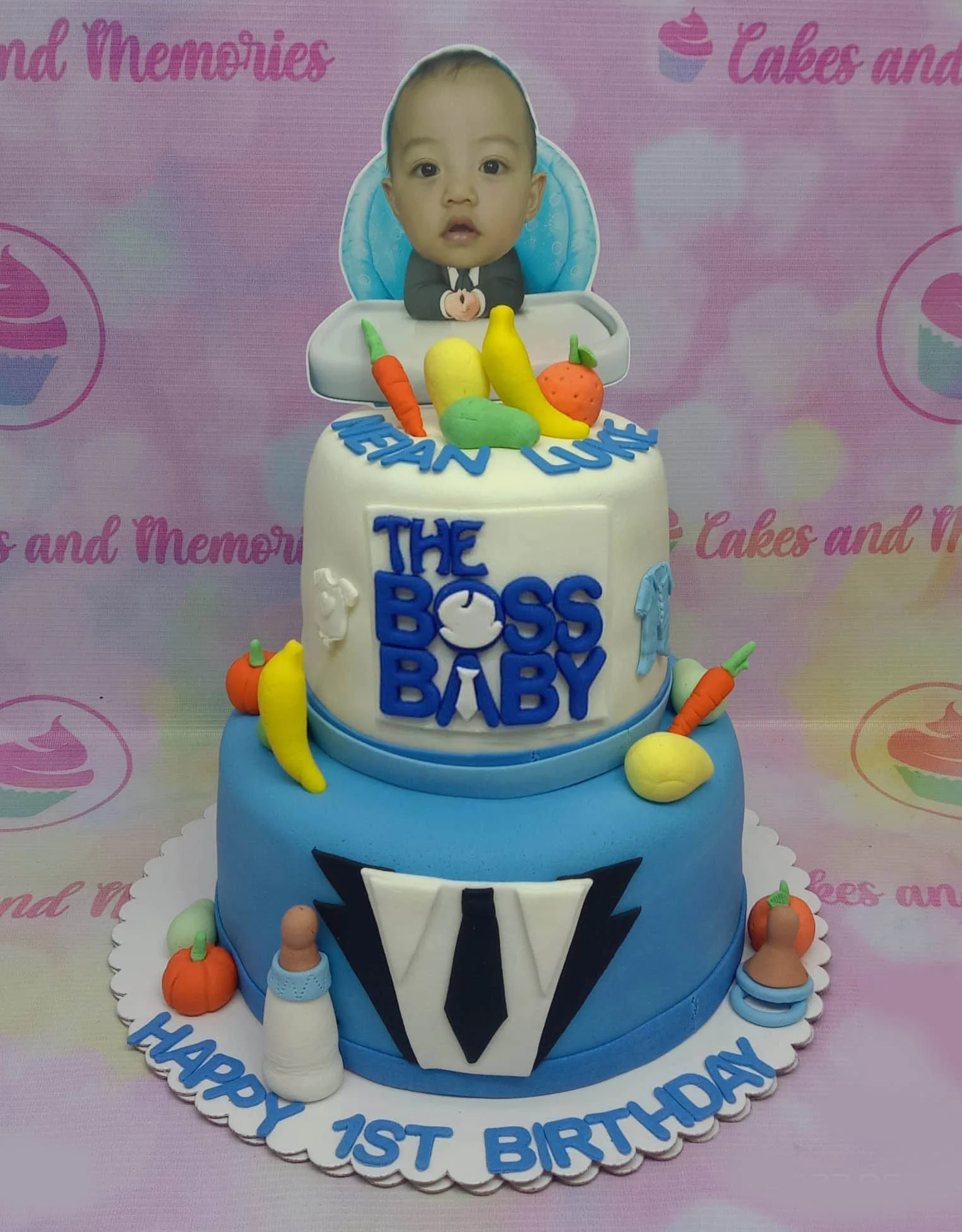 Boss Baby Fruits & Veggies Cake Design