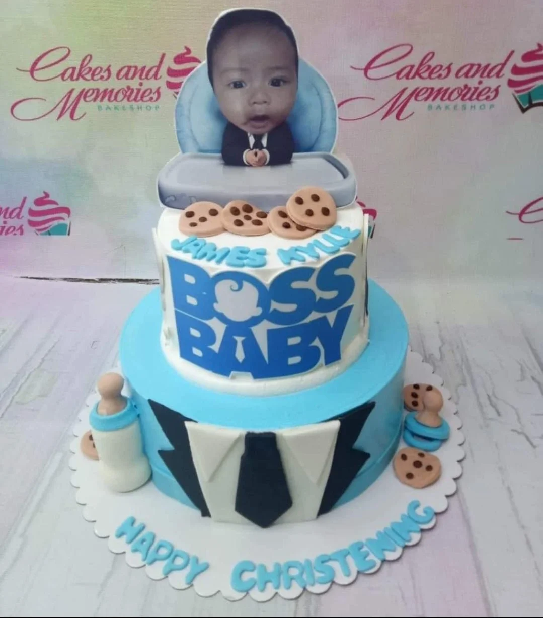 Boss Baby Christening Angel Cake Design