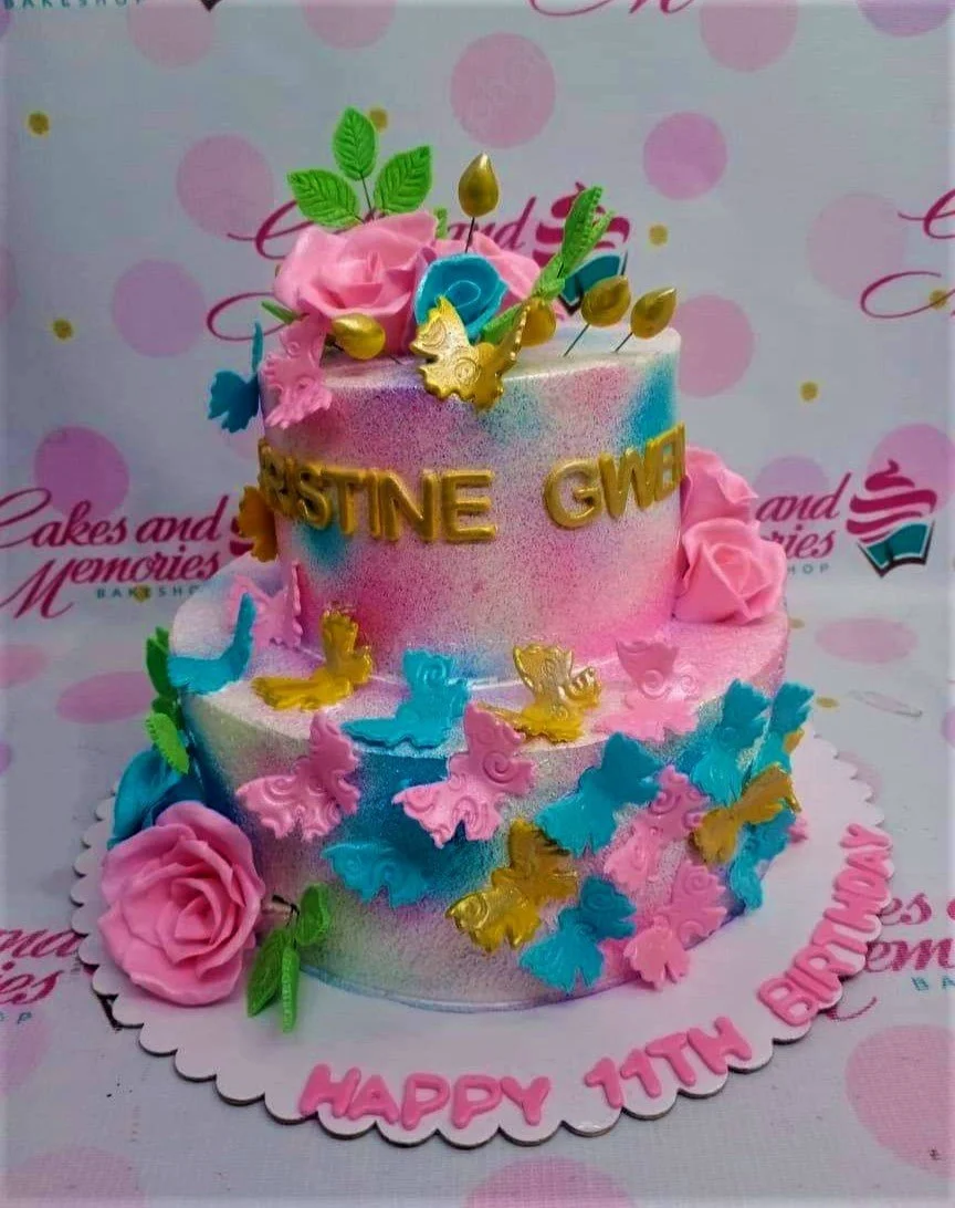 Butterfly Rose Butterflies Cake Design