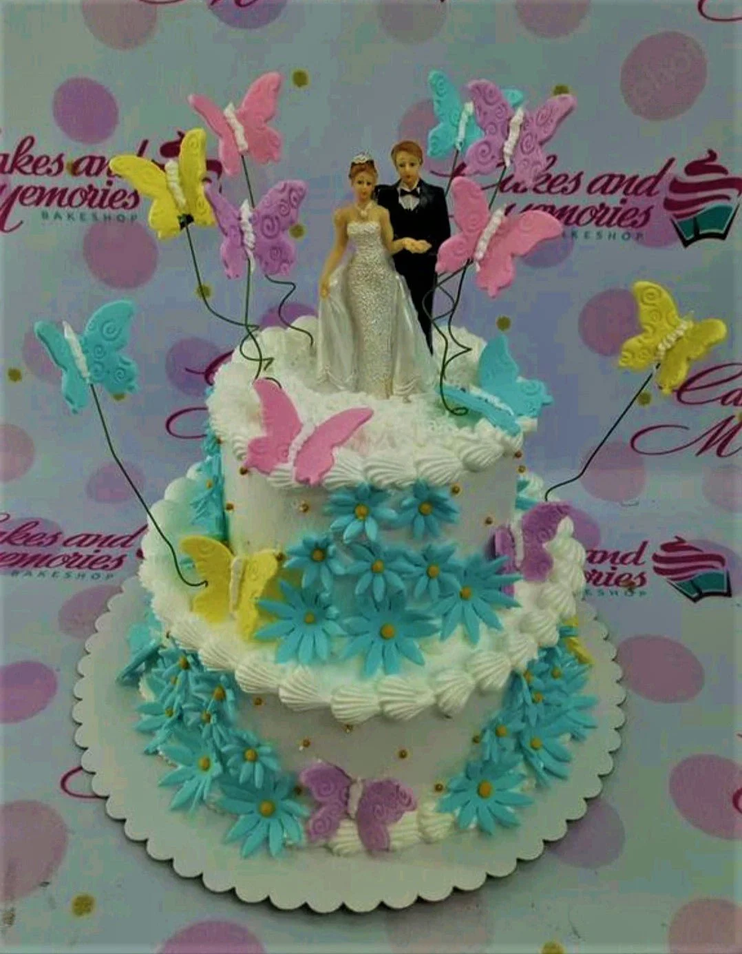 Butterfly Wedding Bride Cake Design