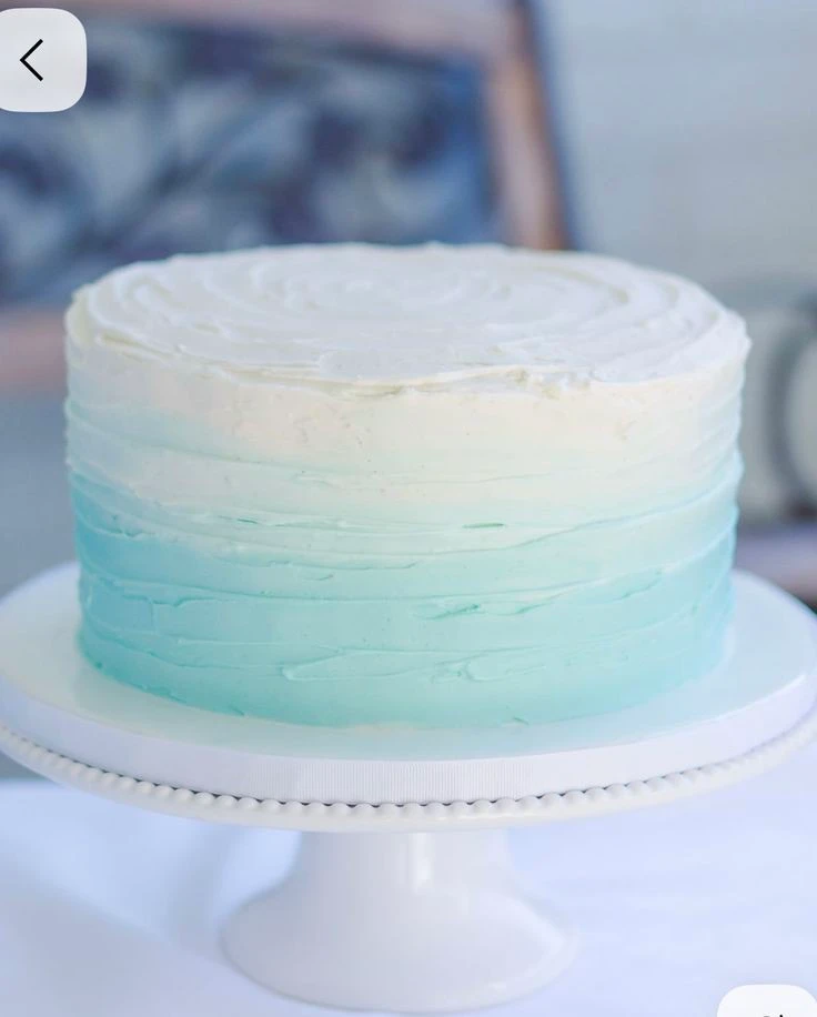 sky blue 1 Tier - colorful theme with intricate details